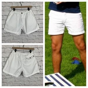 Men’s Chubbies Shorts White 5” inseam prep frat